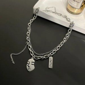 Hip Hop Trendy Double Layer Necklace